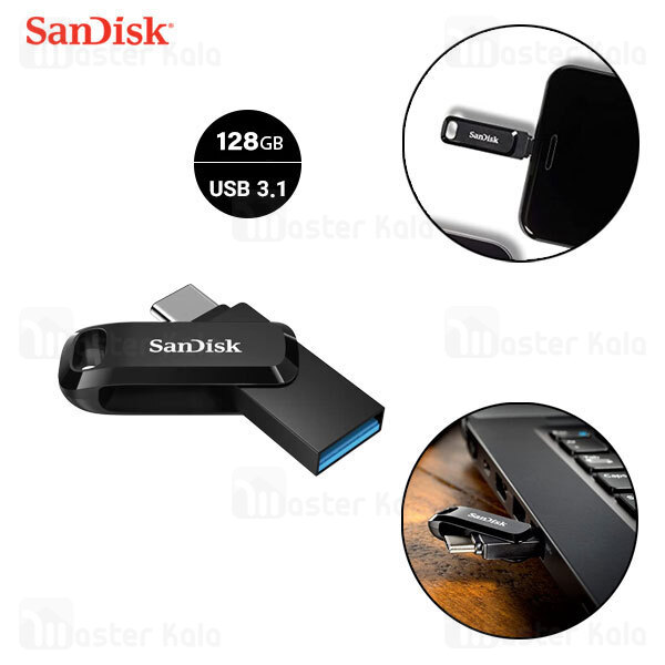 فلش مموری 128 گیگابایت Type C سن دیسک SanDisk Ultra Dual Drive Go SDDDC3 USB3.1